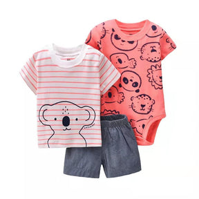 Conjunto Body Bebê Bichinhos - 3 Peças - Ama Mamma