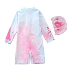 Macaquinho de Praia Infantil Manga Longa Princesa - Ama Mamma