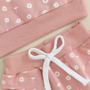 Conjunto Moletom Infantil Feminino Flores - Ama Mamma