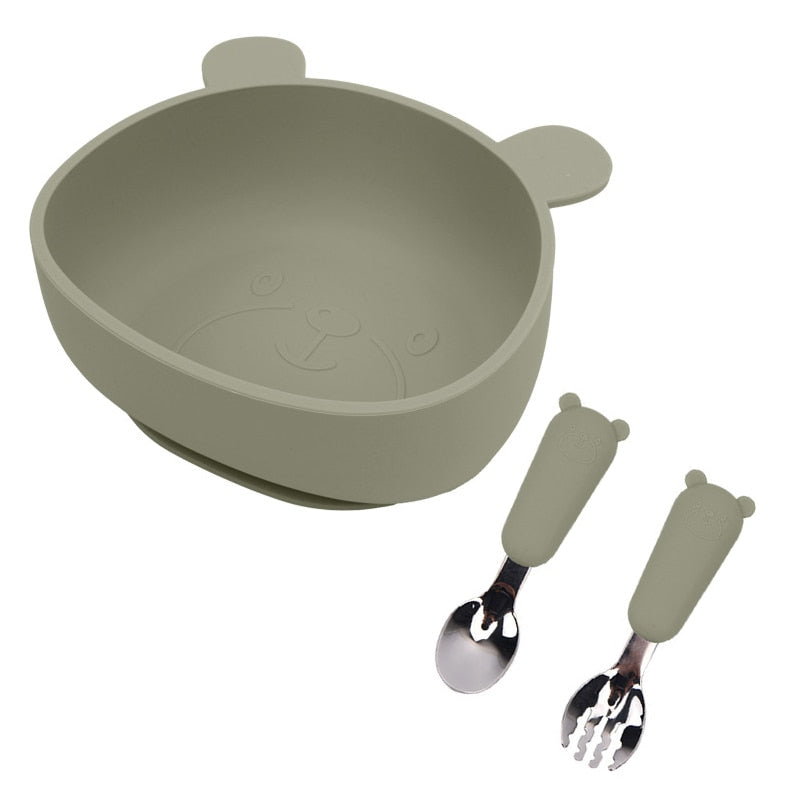 Bowl e Talheres para Alimentação do Bebê Meu Ursinho - Ama Mamma