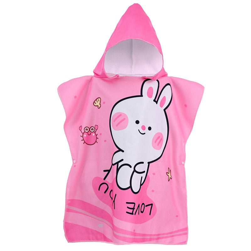 Poncho Infantil Atoalhado Praia com Capuz Menina - Ama Mamma