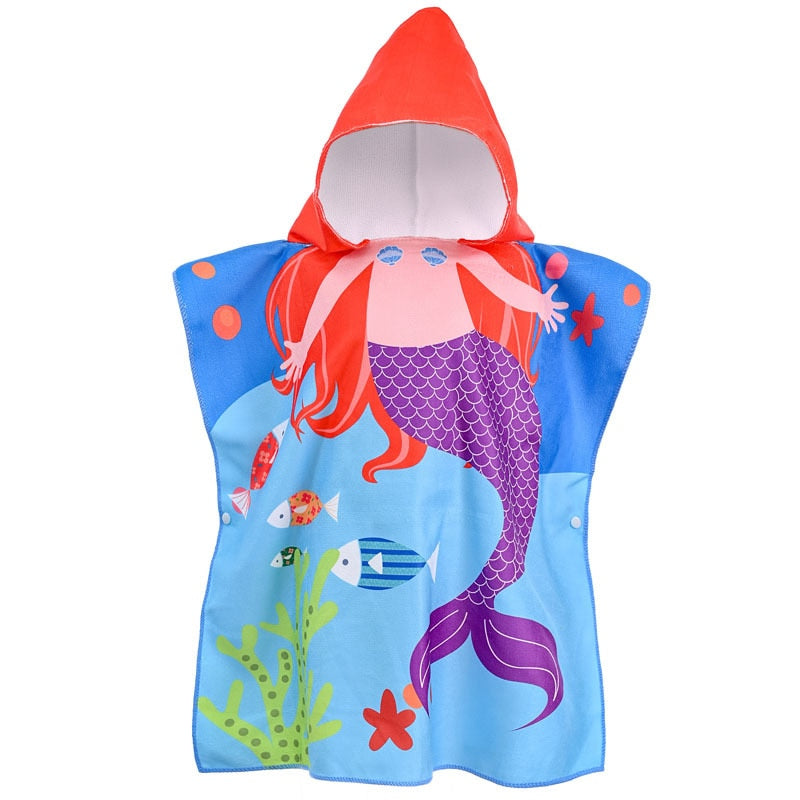 Poncho Infantil Atoalhado Praia com Capuz Menina - Ama Mamma