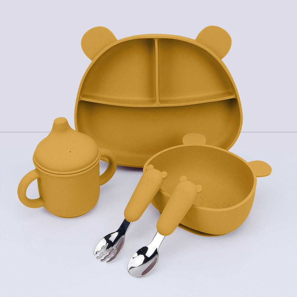Kit Alimentação do Bebê - Meu Ursinho - 5 Peças - Ama Mamma