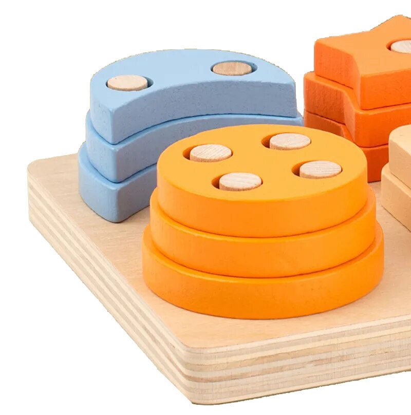 Blocos de Construção Montessori - Formas Geométricas - Ama Mamma