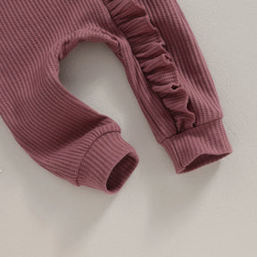 Macacão Feminino Bebê Babado + Faixa de Cabelo - Ama Mamma