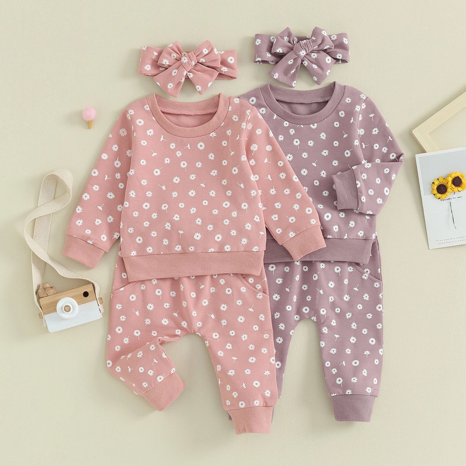 Conjunto Moletom Infantil Feminino Flores - Ama Mamma