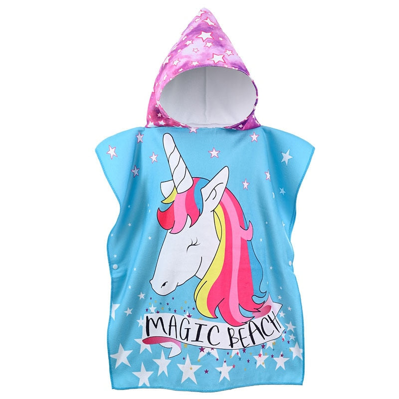 Poncho Infantil Atoalhado Praia com Capuz Menina - Ama Mamma