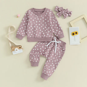 Conjunto Moletom Infantil Feminino Flores - Ama Mamma