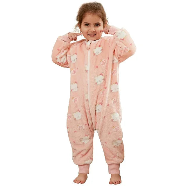 Macacão Pijama de Inverno Infantil Fleece com Zíper Longo - Ama Mamma