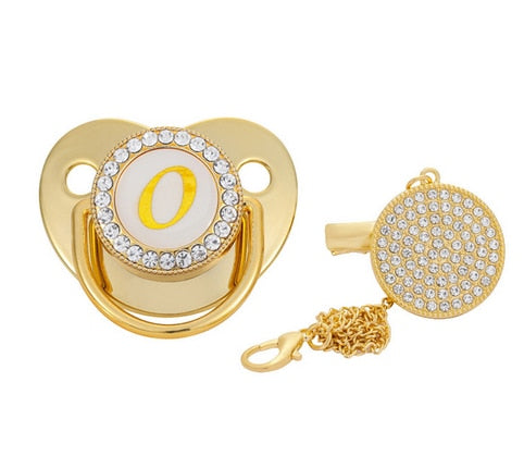 Chupeta Personalizada + Prendedor Premium Brinde - Dourada - Ama Mamma