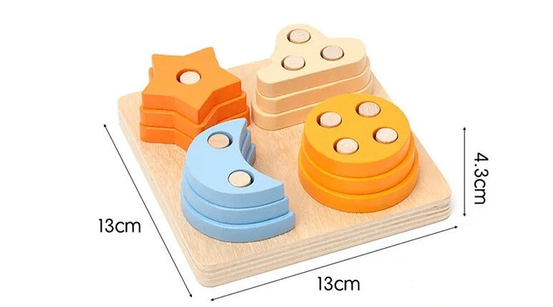 Blocos de Construção Montessori - Formas Geométricas - Ama Mamma