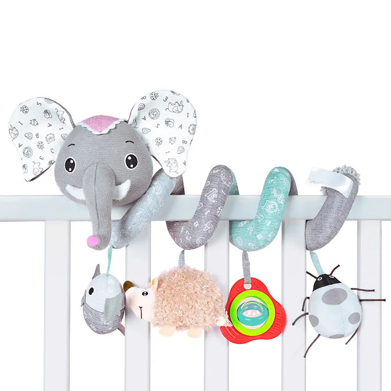 Chocalho e Móbile Espiral Bichinhos Divertidos Para Carrinho e Bebê Conforto - Ama Mamma