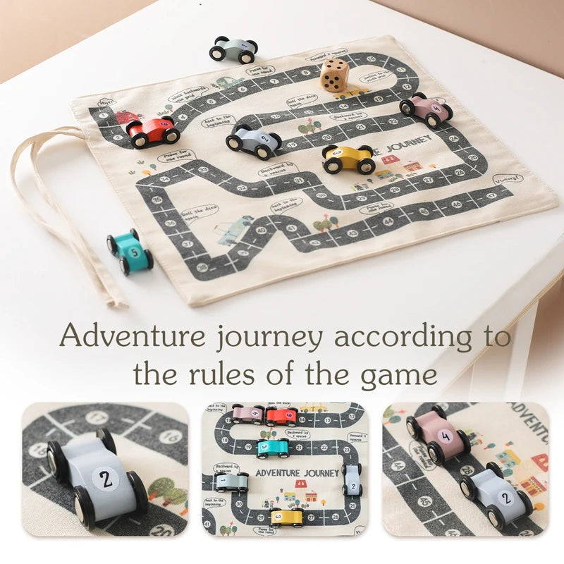 35*31cm montessori brinquedos carro do bebê tráfego estrada mapa lona tapete de mesa jogo carro de madeira interação pai-filho criança educação presente