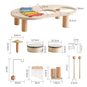Instrumento Musical Infantil Montessori - Bateria - Ama Mamma