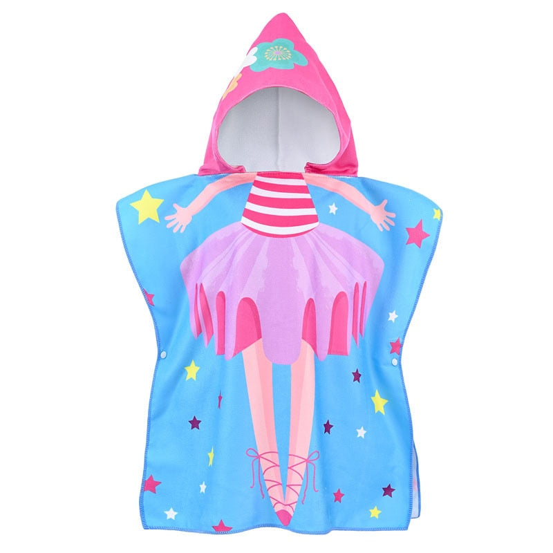 Poncho Infantil Atoalhado Praia com Capuz Menina - Ama Mamma