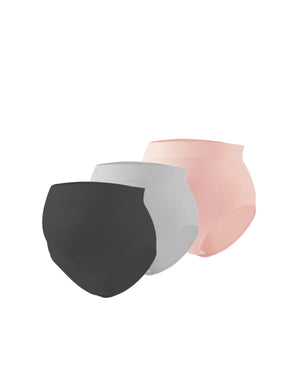 3 pçs nova roupa interior de cintura alta respirável e confortável para mulheres grávidas sem costura e apertadas