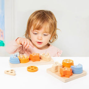 Blocos de Construção Montessori - Formas Geométricas - Ama Mamma