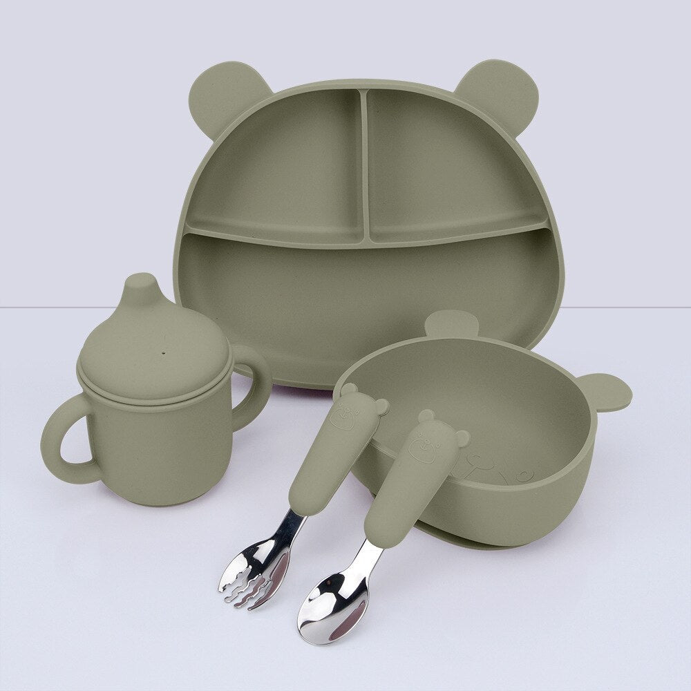 Kit Alimentação do Bebê - Meu Ursinho - 5 Peças - Ama Mamma