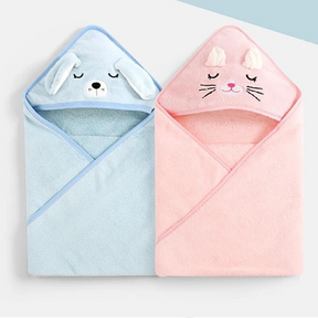 Toalha de Banho com Capuz Bichinhos para Bebê e Recém-Nascido - Ama Mamma