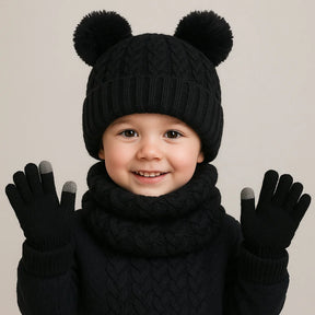 Kit de Inverno Infantil Touca Luvas Cachecol