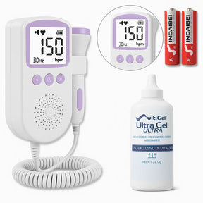 Monitor Doppler Fetal Portátil com Gel + Pilhas Grátis