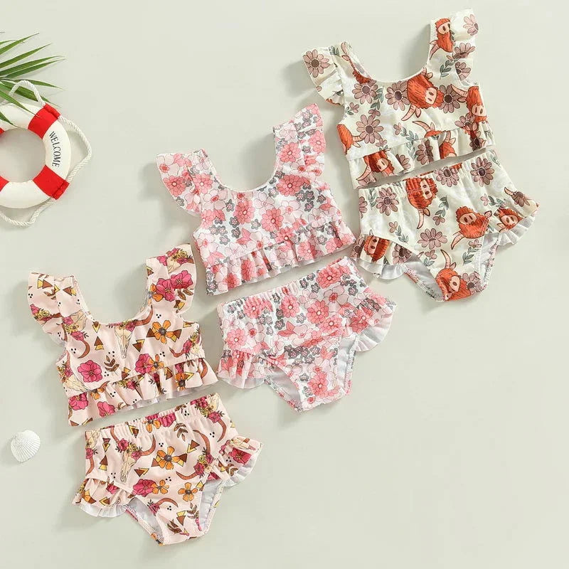 Biquíni com Babados e Estampa Floral Ama Mamma - Ama Mamma