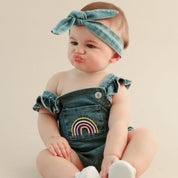 Body Baby Jeans Feminino Arco Íris - Ama Mamma