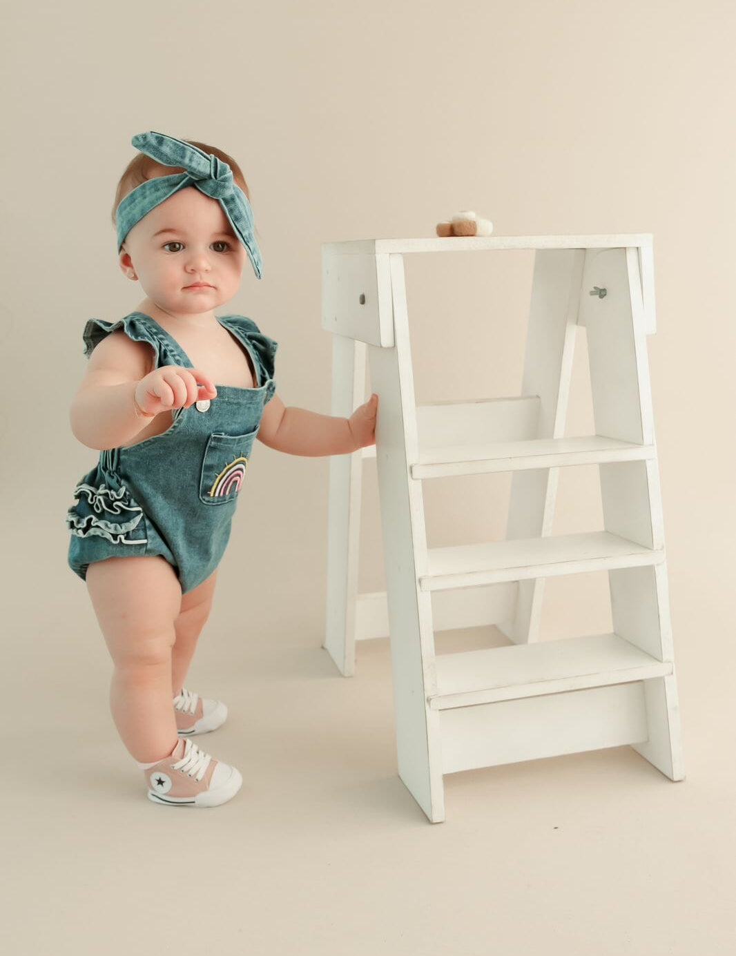 Body Baby Jeans Feminino Arco Íris - Ama Mamma