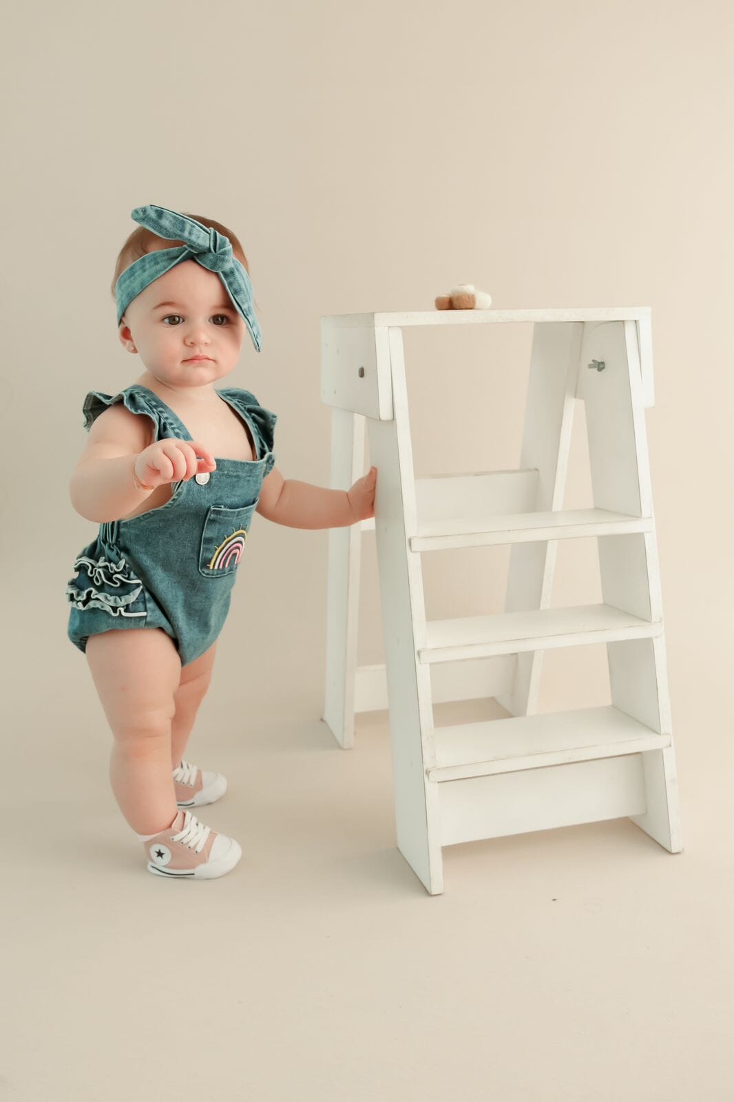 Body Baby Jeans Feminino Arco Íris - Ama Mamma