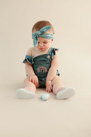 Body Baby Jeans Feminino Arco Íris - Ama Mamma