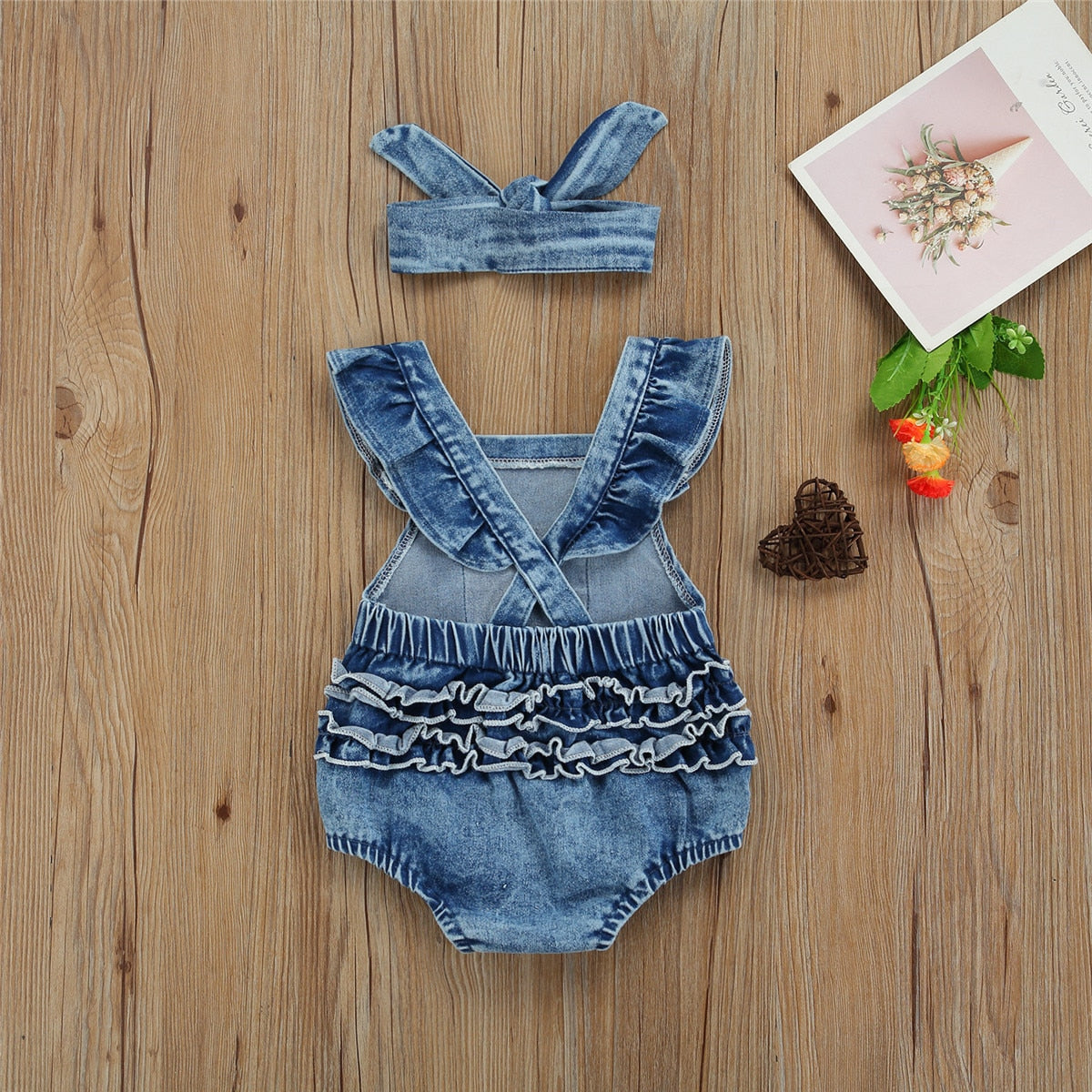 Body Baby Jeans Feminino Arco Íris - Ama Mamma