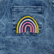 Body Baby Jeans Feminino Arco Íris - Ama Mamma