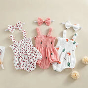 Body Feminino Infantil Estampado + Faixa de Cabelo | 0-18 Meses - Ama Mamma