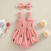 Body Feminino Infantil Estampado + Faixa de Cabelo | 0-18 Meses - Ama Mamma