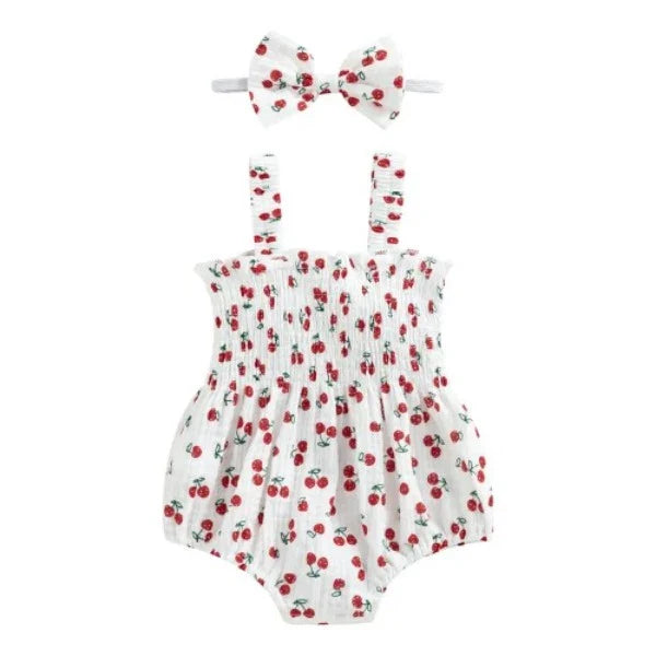 Body Feminino Infantil Estampado + Faixa de Cabelo | 0-18 Meses - Ama Mamma