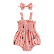 Body Feminino Infantil Estampado + Faixa de Cabelo | 0-18 Meses - Ama Mamma