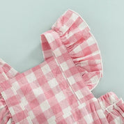Body Feminino Infantil Xadrez + Faixa de Cabelo | 0-24 Meses - Ama Mamma