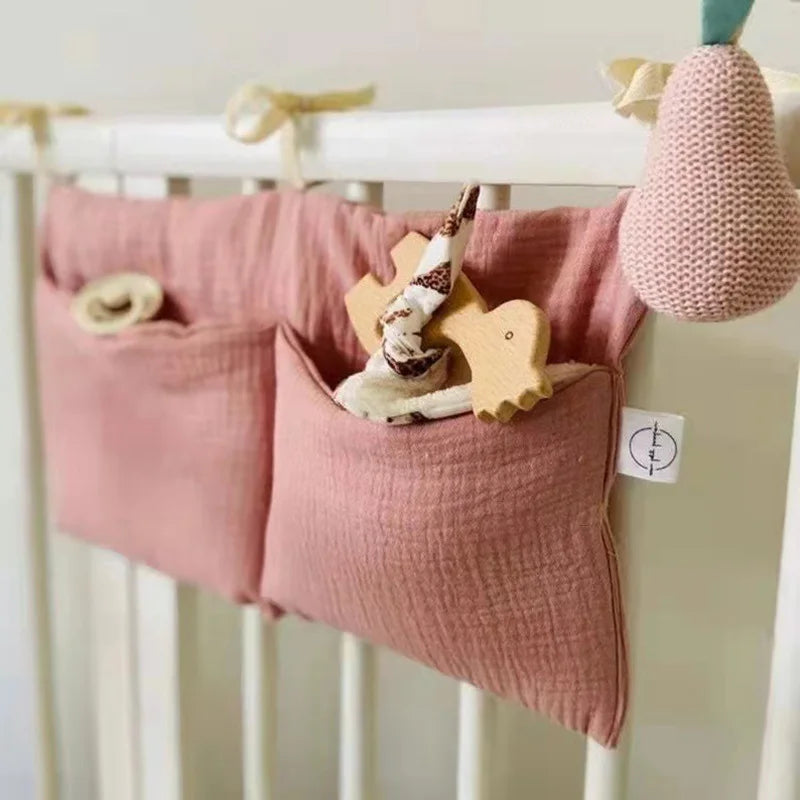 Bolsa de Algodão Organizadora para Berço de Bebês - Ama Mamma