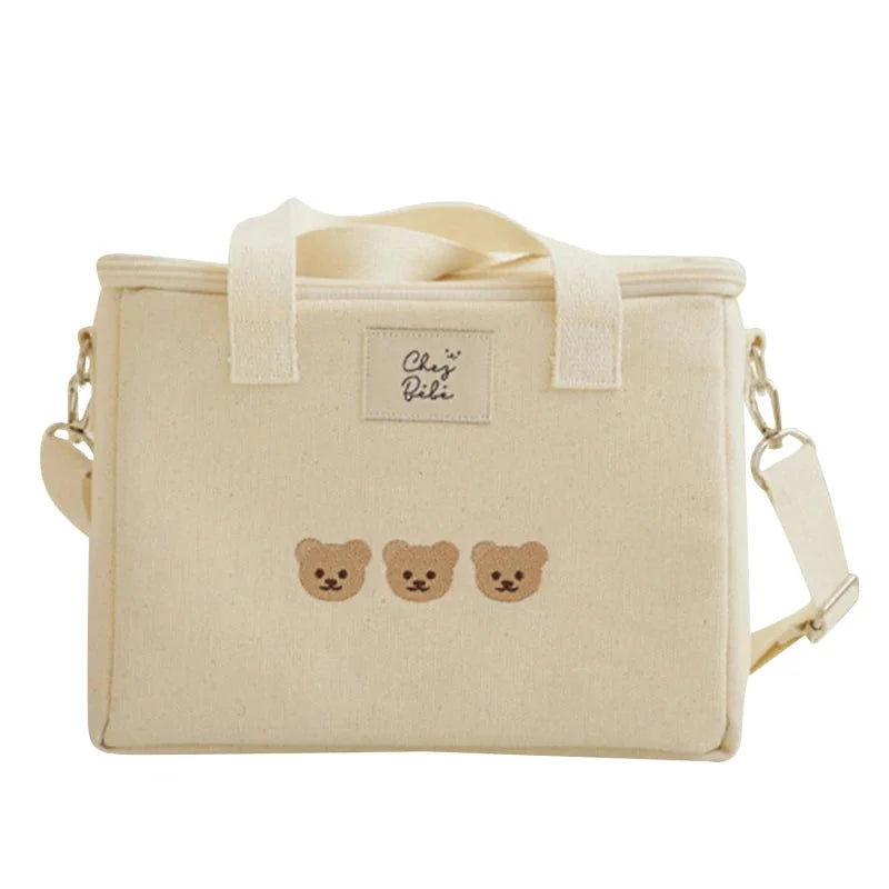 Bolsa Isolante de Fraldas com Bordado Urso Ama Mamma - Ama Mamma