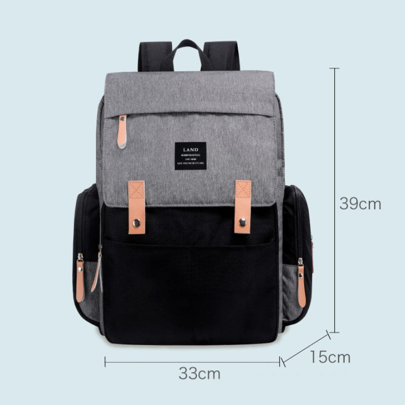 Mochila Bolsa Maternidade Cinza/Preta - Ama Mamma