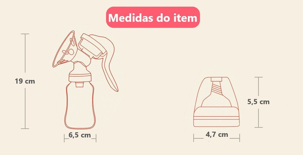 Bomba Tira-Leite Materno Extrator Manual - Ama Mamma