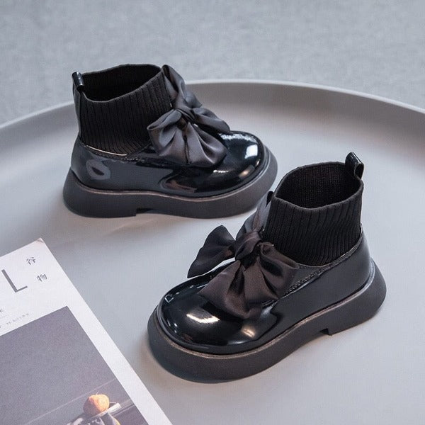 Bota Infantil Feminina Verniz Laço - Ama Mamma