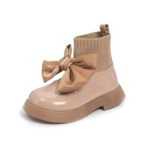 Bota Infantil Feminina Verniz Laço - Ama Mamma