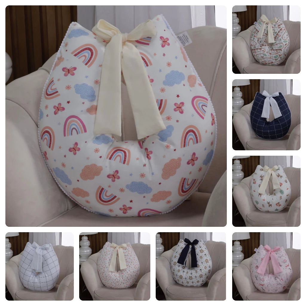 Almofada de Amamentação com Laço 100% Algodão com Zíper - Ama Mamma