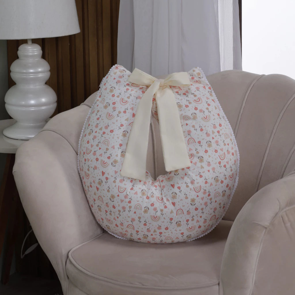 Almofada de Amamentação com Laço 100% Algodão com Zíper - Ama Mamma