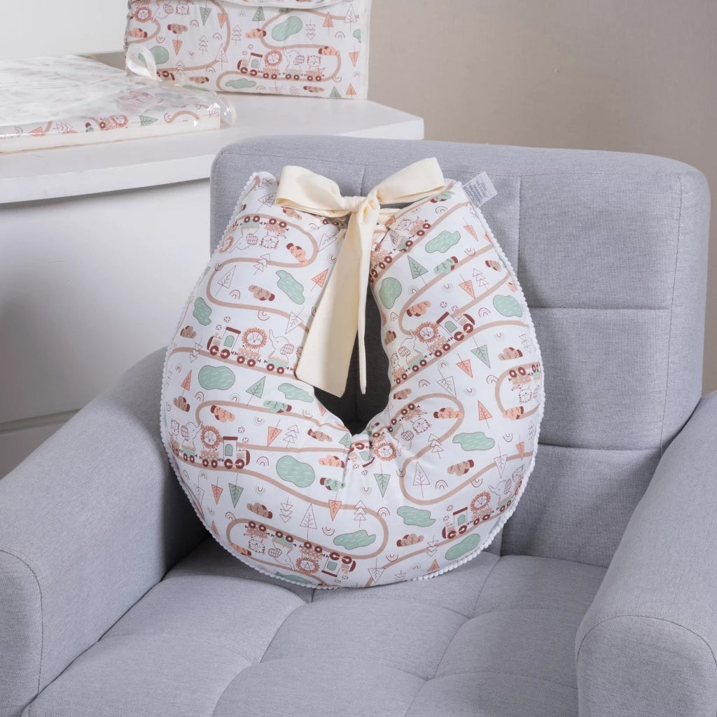 Almofada de Amamentação com Laço 100% Algodão com Zíper - Ama Mamma