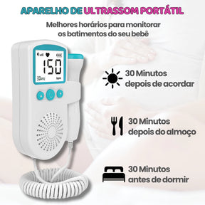 Monitor Doppler Fetal Portátil com Gel + Pilhas Grátis