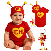 Body Bebê Mesversário com Touca 100% Algodão – Kit 2 Peças Temático CH