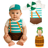 Body Bebê Mesversário com Boina 100% Algodão – Kit 2 Peças Temático Chavesinho