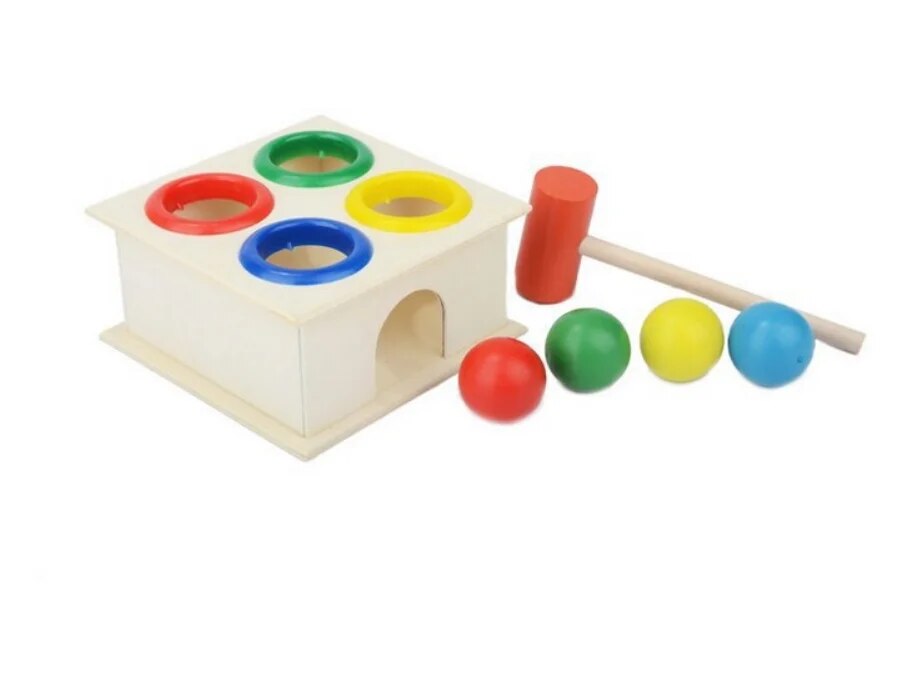 Caixa Colorida Infantil Bate Martelo Educativo - Ama Mamma